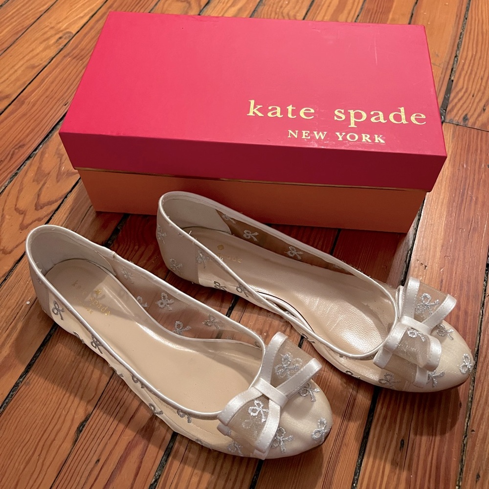 Kate Spade Bow Mesh Flats